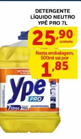 Roldão Detergente líquido neutro ypê pro 7l oferta