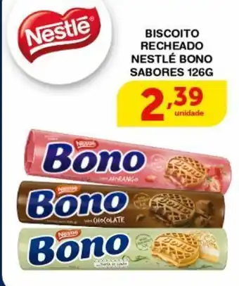 Roldão Biscoito recheado nestlé bono sabores 126g oferta