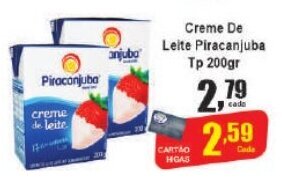 Higa's Supermercado Creme De Leite Piracanjuba Tp 200gr oferta