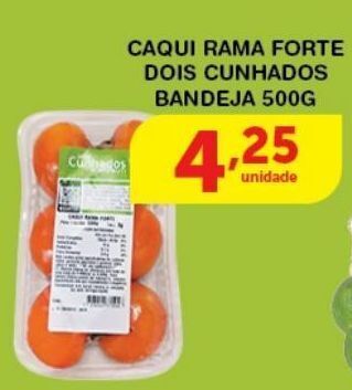 Caqui rama forte dois cunhados bandeja 500g