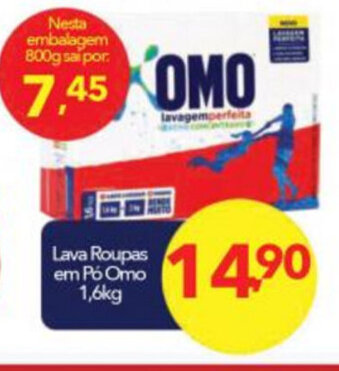 Lopes Supermercados Lava roupas em Po Omo 1.6kg oferta