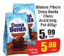 Higa's Supermercado Mistura P/bolo Dona Benta Choc/ Avela/brig. Pct 450gr oferta