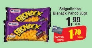 Higa's Supermercado Salgadinhos Bisnack Panco 80gr oferta