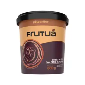 Supper Rissul Sorbet de açaí polpanorte frutuá com creme de paçoca pote 600g oferta