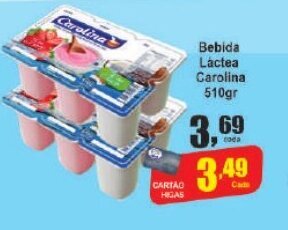 Higa's Supermercado Bebida Láctea Carolina 510gr oferta