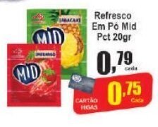 Higa's Supermercado Refresco Em Pó Mid Pct 20gr oferta