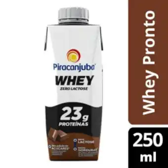Bebida láctea piracanjuba whey zero lactose cacau 250ml