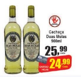 Higa's Supermercado Cachaça Duas Mulas 900ml oferta