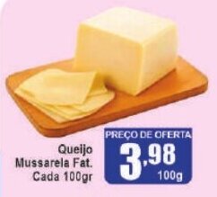 Higa's Supermercado Queijo Mussarela Fat. Cada 100gr oferta