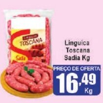 Higa's Supermercado Linguica Toscana Sadia Kg oferta