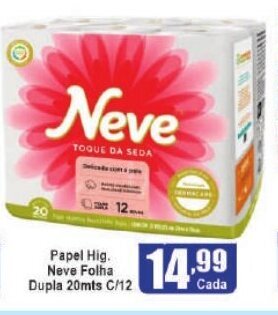 Higa's Supermercado Papel Hig. Neve Folha Dupla 20mts C/12 oferta