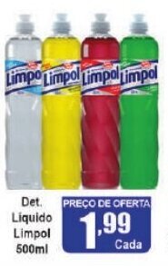 Higa's Supermercado Det. Liquido Limpol 500ml oferta