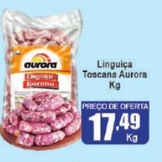 Higa's Supermercado Linguiça Toscana Aurora Kg oferta