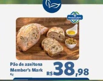 Sam's Club Pão de azeitona Member's Mark kg oferta