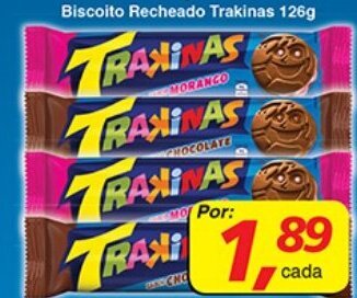Biscoito Recheado Trakinas 126g