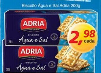 Supermercados Guanabara Biscoito Agua e Sal Adria 200g oferta