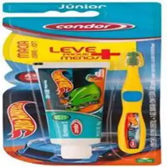 Kit infantil de higiene oral hot wheels com escova  gel dental leve mais pague menos condor