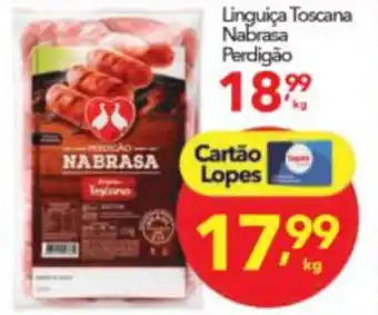 Lopes Supermercados Linguica Toscana Nabrasca Perdigao 1kg oferta