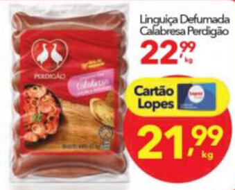 Lopes Supermercados Linguica Defumada Calabresa Perdigao 1kg oferta