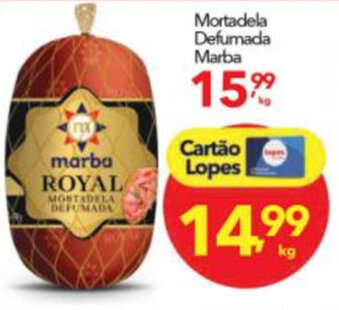 Lopes Supermercados Mortadela Defumada Marba 1kg oferta