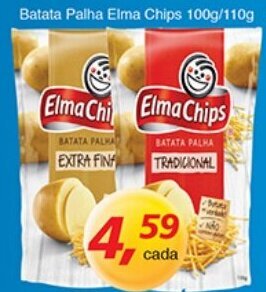 Supermercados Guanabara Batata Palha Elma Chips 100g/110g oferta