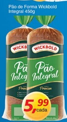 Supermercados Guanabara Pao de Forma Wickbold Integral 450g oferta