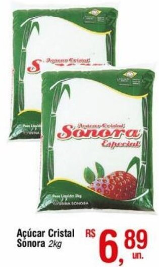 Fort Atacadista Açúcar Cristal Sonora 2kg oferta