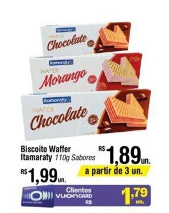 Fort Atacadista Biscoito Waffer Itamaraty 110g Sabores oferta