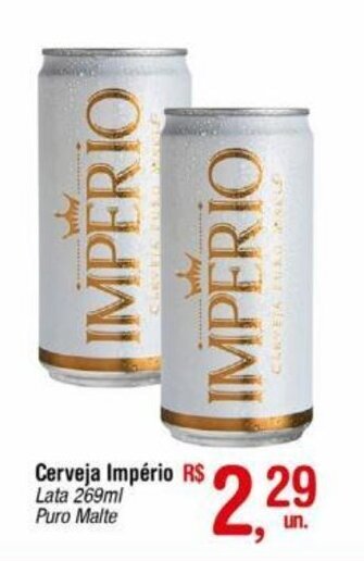 Fort Atacadista Cerveja Império Lata 269ml Puro Malte oferta