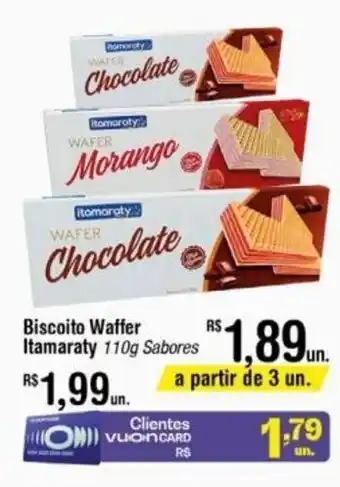 Fort Atacadista Biscoito Waffer Itamaraty 110g Sabores oferta