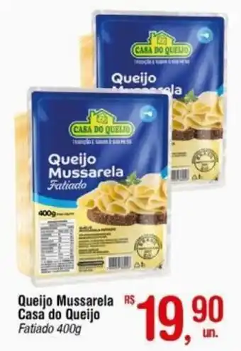 Fort Atacadista Queijo Mussarela Casa do Queijo Fatiado 400g oferta