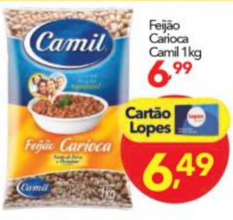 Lopes Supermercados Feijao Carioca Camil 1kg oferta