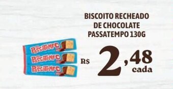 Bahamas Supermercados BISCOITO RECHEADO DE CHOCOLATE PASSATEMPO 130G oferta