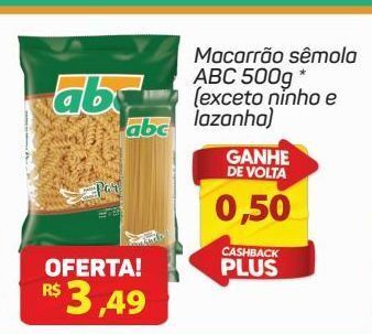 Supermercados ABC Macarrão sêmola abc 500g oferta