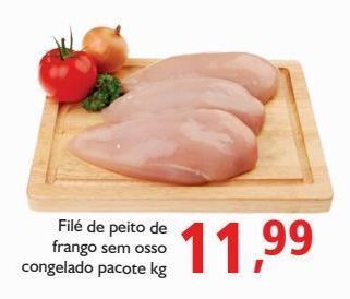 Supermercados ABC Filé de peito de frango sem osso congelado pacote kg oferta