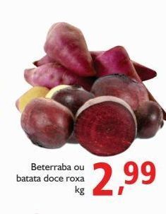 Supermercados ABC Beterraba ou batata doce roxa kg oferta