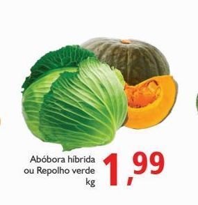 Supermercados ABC Abóbora hibrida ou repolho verde kg oferta