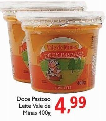 Doce pastoso leite vale de minas 400g