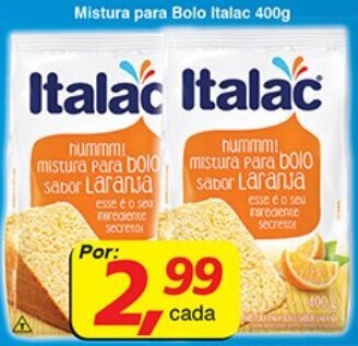 Supermercados Guanabara Mistura para Bolo Italac 400g oferta