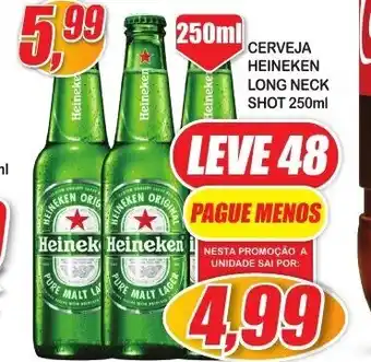 Vianense Supermercados Cerveja Heineken Long Neck Shot 250ml oferta