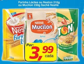 Supermercados Guanabara Farinha Lactea ou Neston 210g ou Mucilon 230g Sache Netle oferta