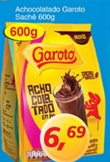 Supermercados Guanabara Achocolatado Garoto Sache 600g oferta