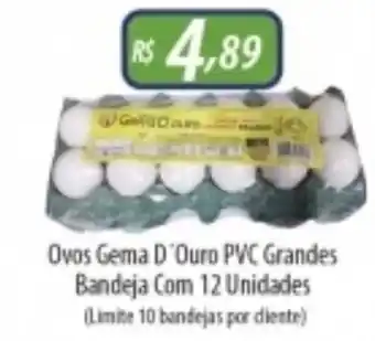 Ovos Gema D'Ouro PVC Grandes Bandeja com 12 unidades