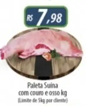 Paleta Suina com couro e osso 1kg