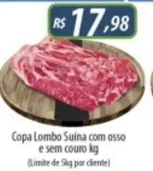 Supermercados Rondon Copa Lombo Suina com osso e sem couro 1kg oferta