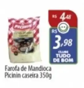 Supermercados Rondon Farofa de Mandioca Picinin caseira 350g oferta