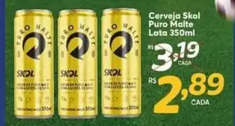Nidobox Cerveja Skol Puro Malte Lata 350ml oferta