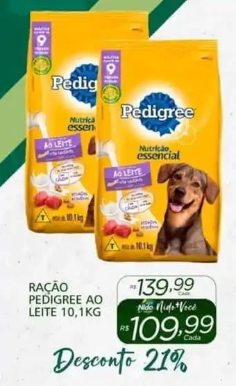 RAÇÃO PEDIGREE AO LEITE 10,1KG