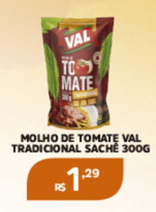 Pinheiro Supermercado MOLHO DE TOMATE VAL TRADICIONAL SACHE 300G oferta