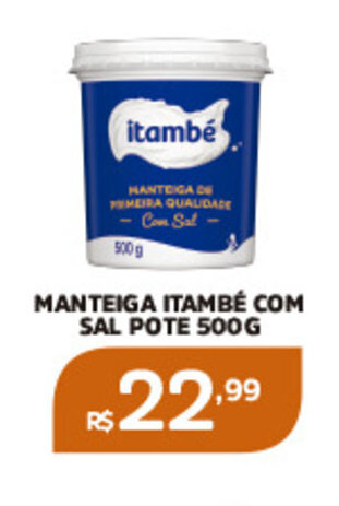 Pinheiro Supermercado MANTEIGA ITAMBÉ COM SAL POTE 500G oferta